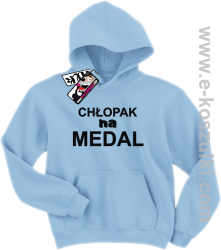 Chłopak na medal bluza dziecięca - błękitny