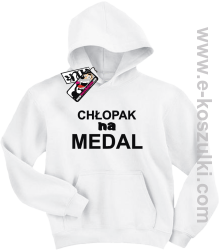 Chłopak na medal bluza dziecięca - biały
