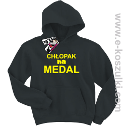 Chłopak na medal bluza dziecięca - czarny