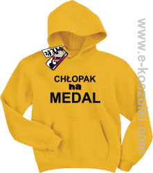 Chłopak na medal bluza dziecięca - żółty