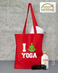 I love YOGA - torba bawełniana czerwony