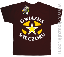 Gwiazda wieczoru - koszulka dziecięca brązowa