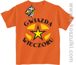 Gwiazda wieczoru - koszulka dziecięca pomarańczowa