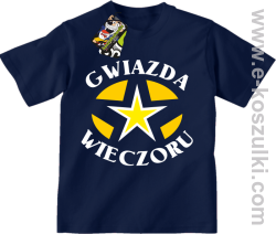 Gwiazda wieczoru - koszulka dziecięca granatowa