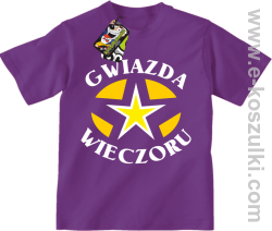 Gwiazda wieczoru - koszulka dziecięca fioletowa