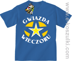 Gwiazda wieczoru - koszulka dziecięca niebieska