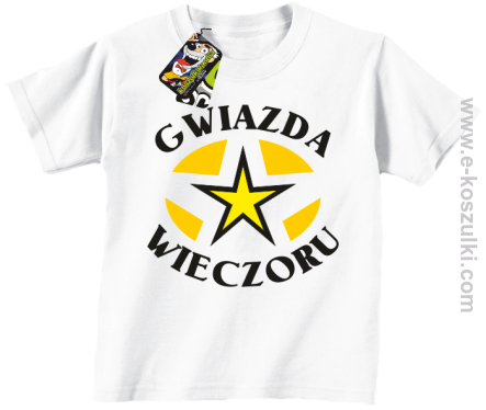 Gwiazda wieczoru - koszulka dziecięca biała