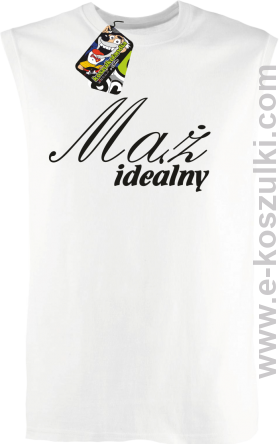 Mąż idealny - bezrękawnik męski biały