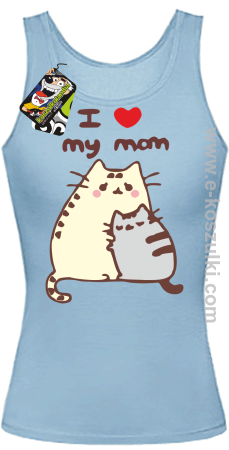 I love my Mom Two Sweety Cats - top damski 