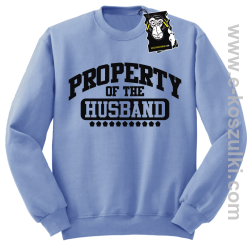 Property of the husband - bluza dla żony bez kaptura błękitna
