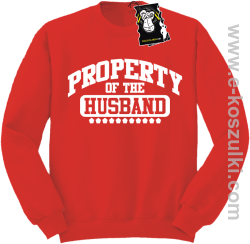 Property of the husband - bluza dla żony bez kaptura czerwona