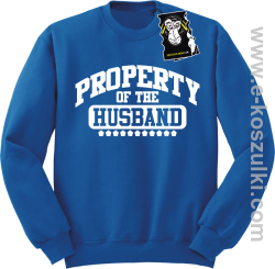 Property of the husband - bluza dla żony bez kaptura niebieska