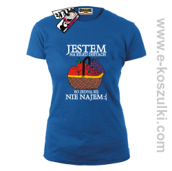 Jestem na kilku dietach - koszulka damska - niebieski