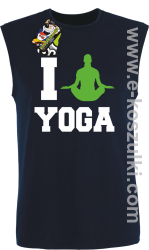 I love YOGA - bezrękawnik męski granatowy