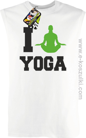 I love YOGA - bezrękawnik męski biały
