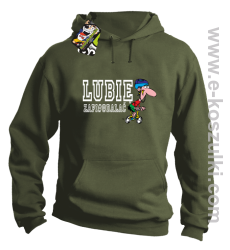 Lubię zapierdalać - rowerzysta - bluza z kapturem khaki