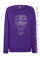 We are Anonymous We are Legion We do not forgive, we do not forget Expect us - bluza damska fioletowa