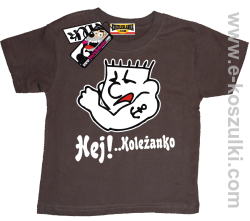 Hej koleżanko koszulka dziecięca - brązowy