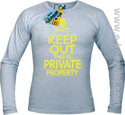 Keep Out this is private property - longsleeve męski - melanżowy