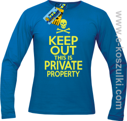 Keep Out this is private property - longsleeve męski - niebieski