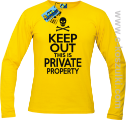 Keep Out this is private property - longsleeve męski - żółty