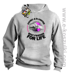 FATHER & daughter BEST FRIENDS FOR LIFE - bluza z kapturem melanżowa