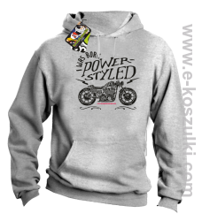 Motor I was born power styled - bluza z kapturem melanż 