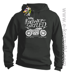 Motor I was born power styled - bluza z kapturem szara
