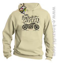 Motor I was born power styled - bluza z kapturem beżowa