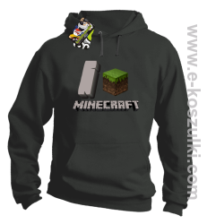 I love Minecraft - bluza z kapturem szary
