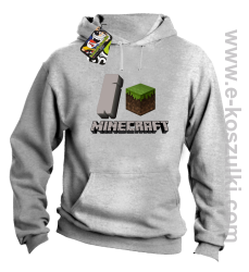 I love Minecraft - bluza z kapturem melanż