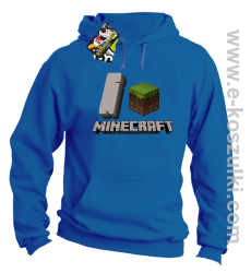 I love Minecraft - bluza z kapturem niebieska