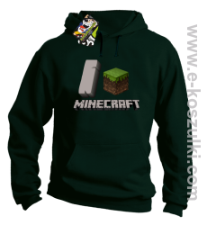I love Minecraft - bluza z kapturem butelkowa