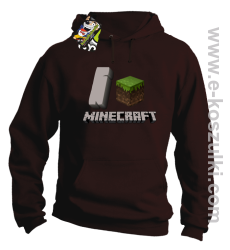 I love Minecraft - bluza z kapturem brązowa