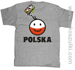 POLSKA Emotik dwukolorowy - koszulka dziecięca melanż 