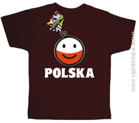 POLSKA Emotik dwukolorowy - koszulka dziecięca 