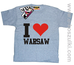 I love Warsaw koszulka dziecięca - melanż