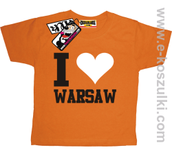 I love Warsaw koszulka dziecięca - pomarańczowy