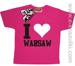 I love Warsaw koszulka dziecięca - różowy
