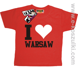 I love Warsaw koszulka dziecięca - czerwony