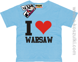 I love Warsaw koszulka dziecięca - błękitny