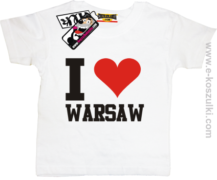 I love Warsaw koszulka dziecięca - biały