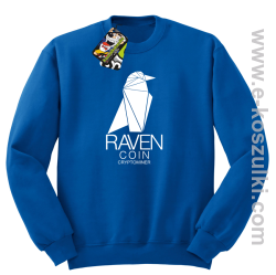 RAVEN Coin CryptoMiner - bluza męska bez kaptura niebieska