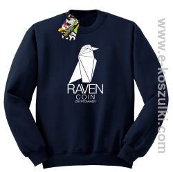 RAVEN Coin CryptoMiner - bluza męska bez kaptura granatowa