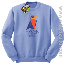 RAVEN Coin CryptoMiner - bluza męska bez kaptura błękitna