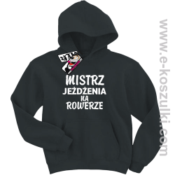 Mistrz jeżdżenia na rowerze bluza dziecięca - czarny
