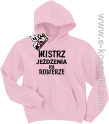 Mistrz jeżdżenia na rowerze bluza dziecięca - różowy