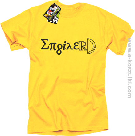 Inżynier Alfabet Grecki - koszulka męska żółta