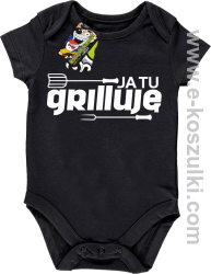 Ja tu grilluję - body dziecięce czarny
