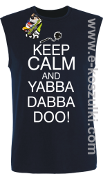 Keep Calm and Yabba Dabba Doo! - bezrękawnik męski granatowy